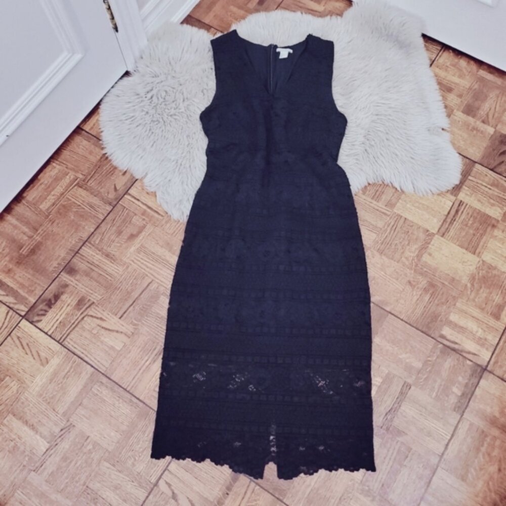 Lace Mid Length Sheath Dress By H&M